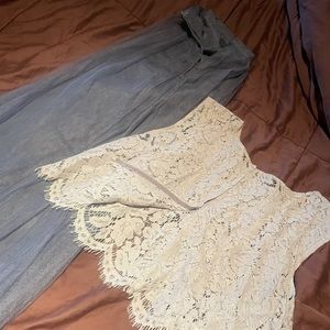 Two piece BHLDN brides made dress worn once